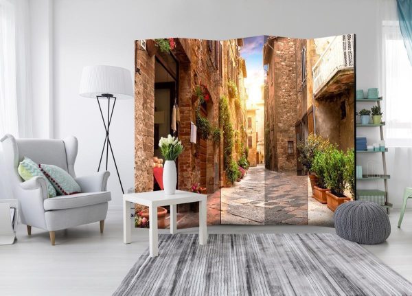 Room Divider - Colourful Street in Tuscany II