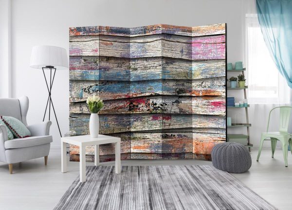 Room Divider - Colourful Wood II