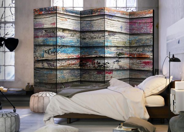 Room Divider - Colourful Wood II