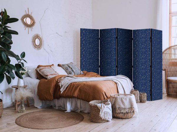 Room Divider - Cosmic Inspirations - Pattern with Stars and Constellations on a Dark Background