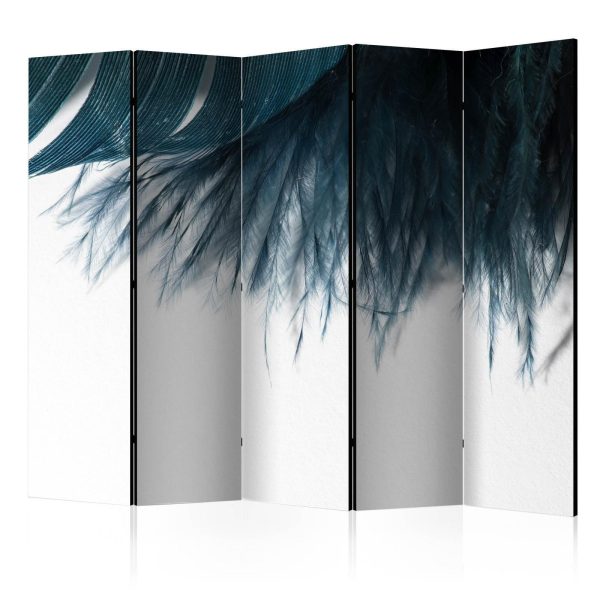 Room Divider - Dark Blue Feather II