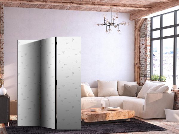 Room Divider - Drawing - Airplanes - Balloons - and Airships Against a Sky Full of Birds - Image 2