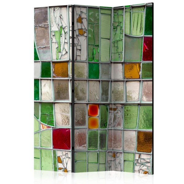 Room Divider - Emerald Stained Glass