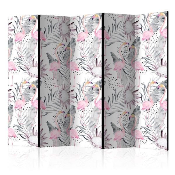 Room Divider - Flamingos and Twigs II