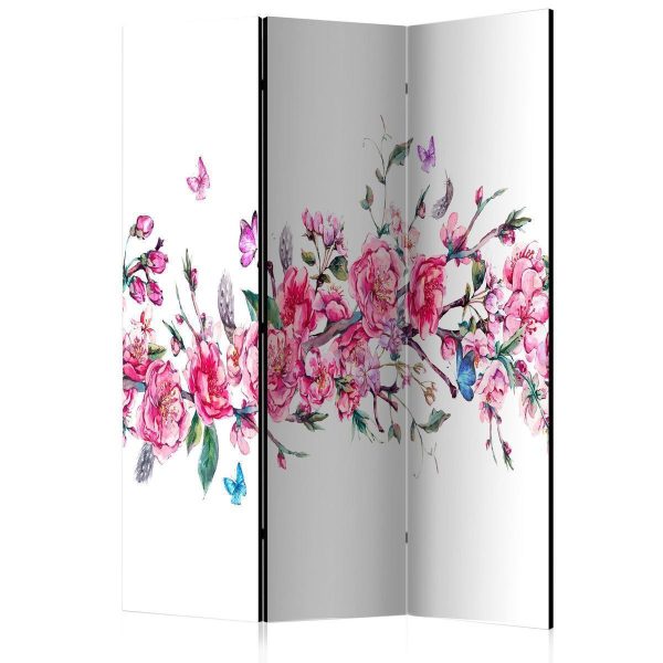 Room Divider - Flowers and Butterflies