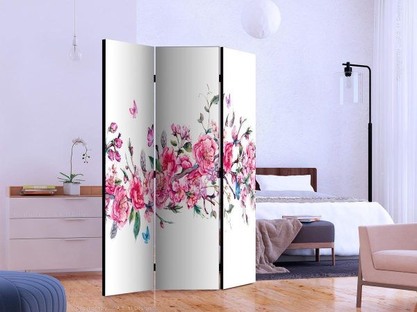 Room Divider - Flowers and Butterflies