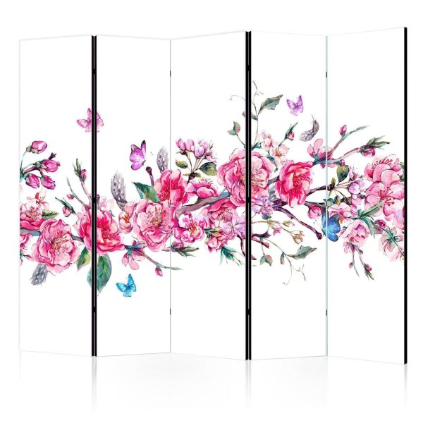 Room Divider - Flowers and Butterflies II