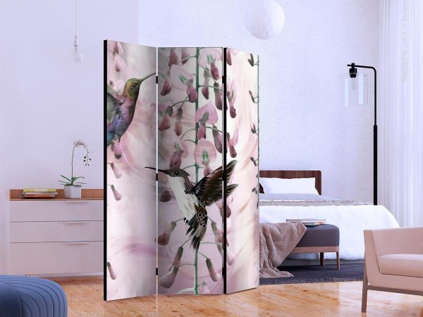Room Divider - Flying Hummingbirds (Pink)