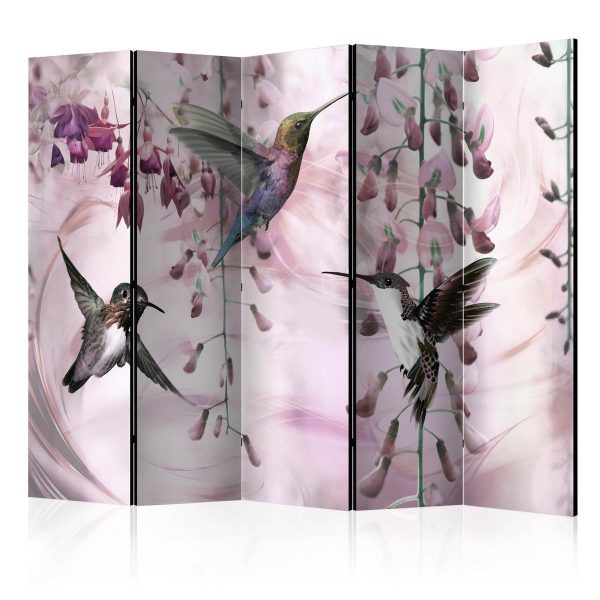 Room Divider - Flying Hummingbirds (Pink) II