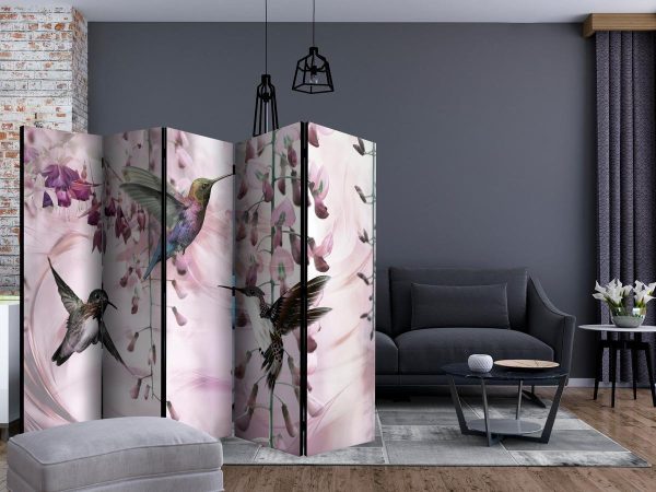 Room Divider - Flying Hummingbirds (Pink) II
