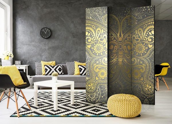 Room Divider - Golden Butterfly