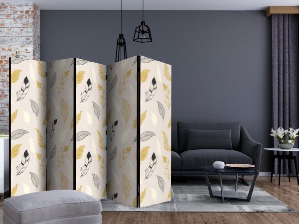 Room Divider - Golden Feathers II