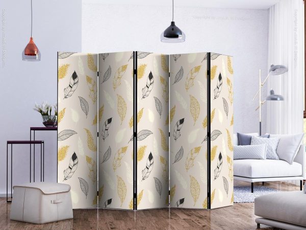 Room Divider - Golden Feathers II