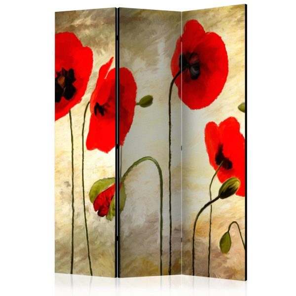 Room Divider - Golden Field of Poppies