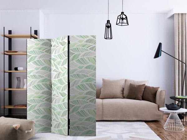 Room Divider - Green Waves