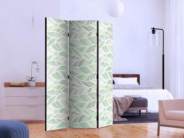Room Divider - Green Waves