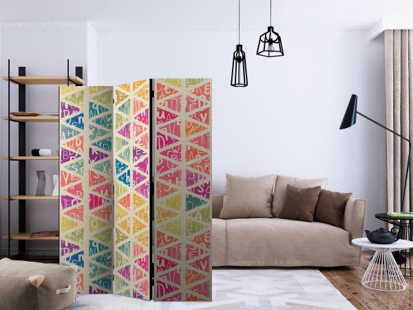 Room Divider - Letters nad Triangles