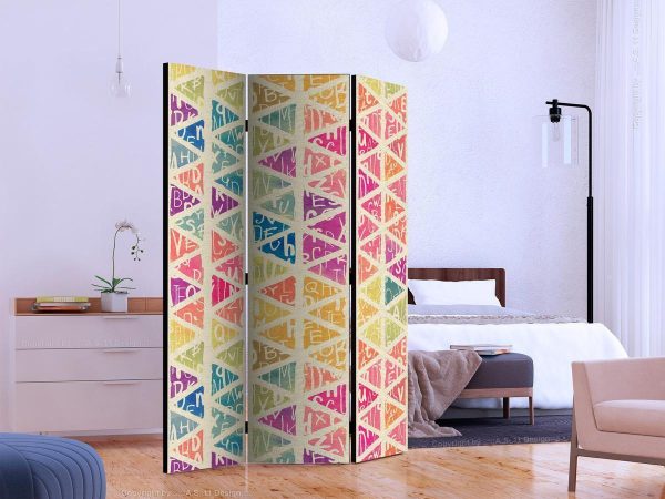 Room Divider - Letters nad Triangles