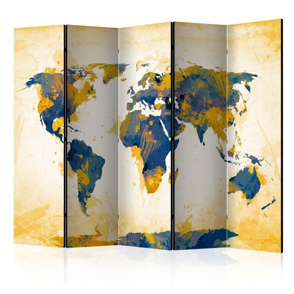 Room Divider - Map of the World - Sun and sky II