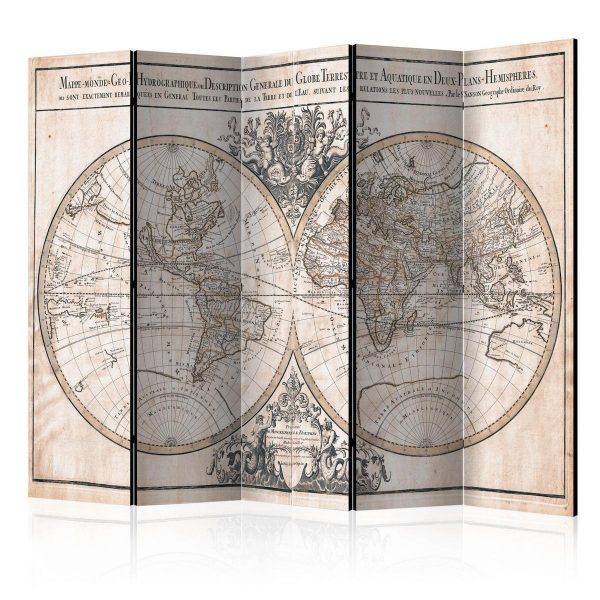 Room Divider - Mappe-Monde Geo-Hydrographique