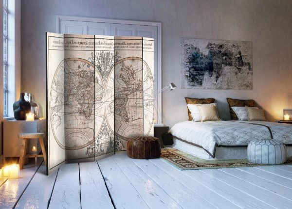 Room Divider - Mappe-Monde Geo-Hydrographique