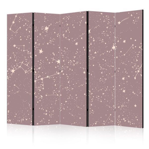 Room Divider - Night Sky - Artistic Constellations and Stars in Pastel Shades