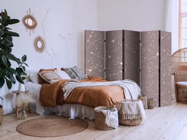 Room Divider - Night Sky - Artistic Constellations and Stars in Pastel Shades
