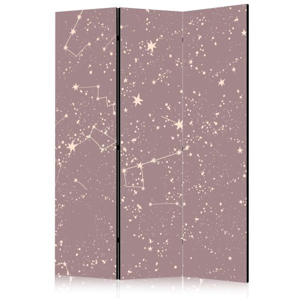 Room Divider - Night Sky - Artistic Constellations and Stars in Pastel Shades