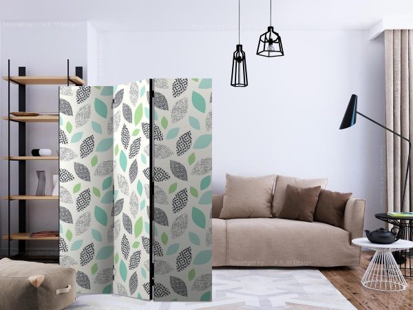 Room Divider - Patterned Leaves