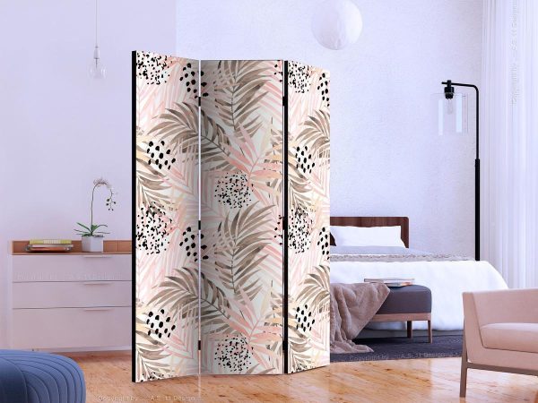 Room Divider - Pink Palm Leaves