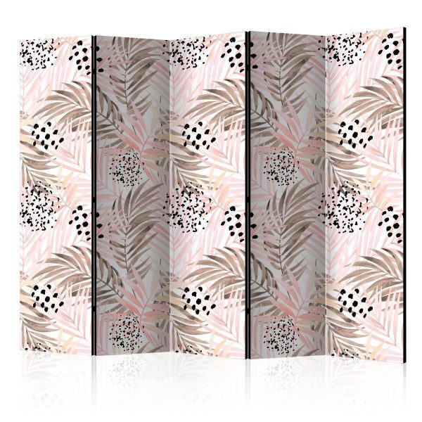 Room Divider - Pink Palm Leaves II