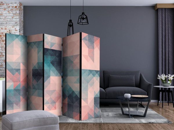 Room Divider - Pixels (Green and Pink) II