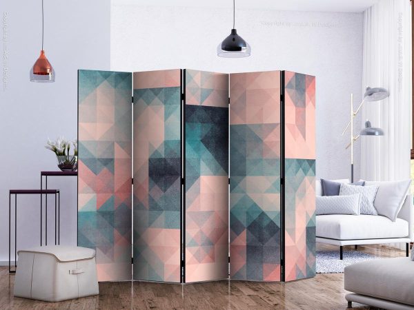 Room Divider - Pixels (Green and Pink) II