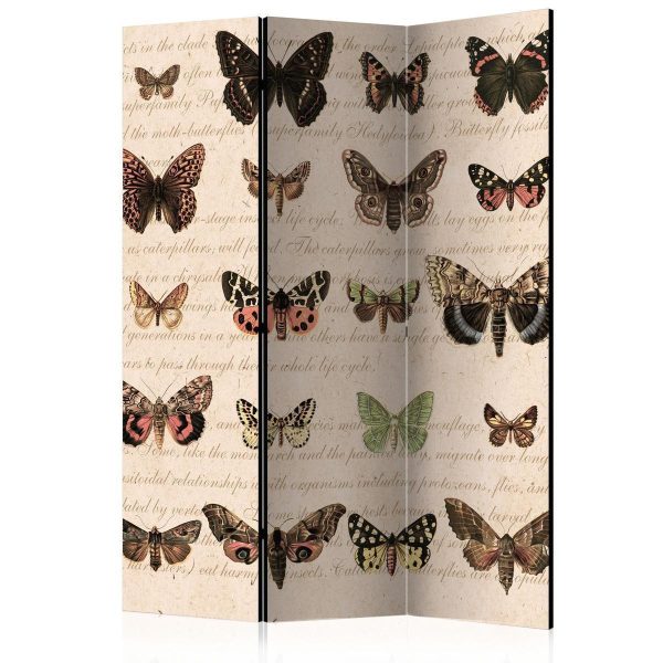 Room Divider - Retro Style: Butterflies