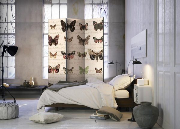 Room Divider - Retro Style: Butterflies