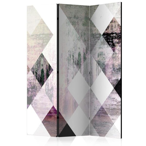 Room Divider - Rhombic Chessboard (Pink)