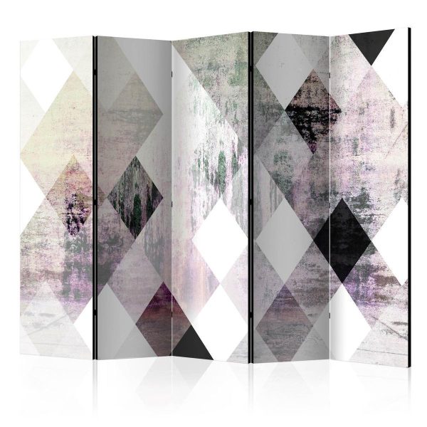 Room Divider - Rhombic Chessboard (Pink) II