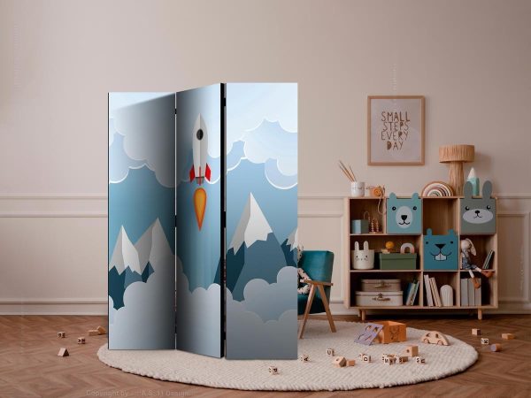 Room Divider - Rocket in the Clouds