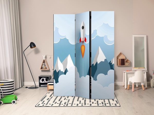 Room Divider - Rocket in the Clouds