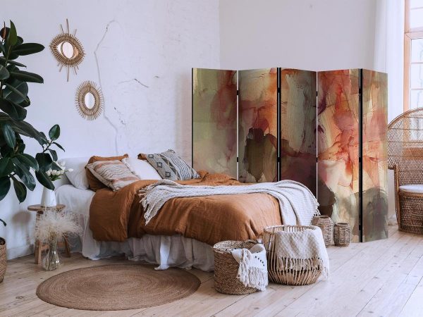 Room Divider - Rose Abstraction - Spilled Watercolor Paint in Spring Colors