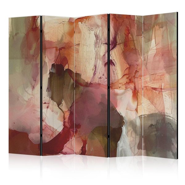 Room Divider - Rose Abstraction - Spilled Watercolor Paint in Spring Colors