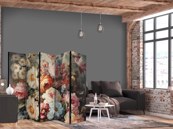 Room Divider - Scent of Nature - Beautiful Garden Flowers in Pastel Colors - Image 2