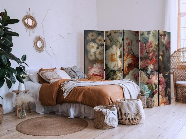 Room Divider - Scent of Nature - Beautiful Garden Flowers in Pastel Colors - Image 3