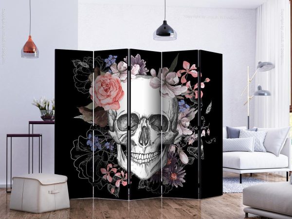 Room Divider - Skull and Flowers II