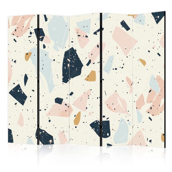 Room Divider - Terrazzo with Large - Scaled Stones in Subdued Colors