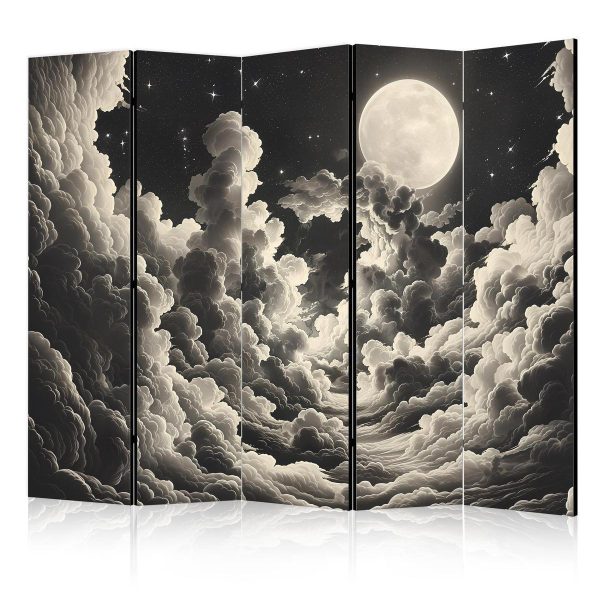 Room Divider - The Moon and Stars Singing Amongst Great Clouds