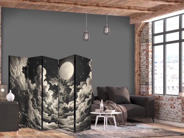 Room Divider - The Moon and Stars Singing Amongst Great Clouds