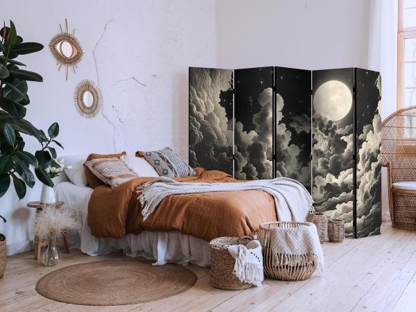 Room Divider - The Moon and Stars Singing Amongst Great Clouds