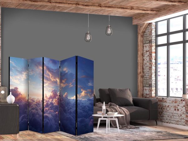 Room Divider - The Sun in Hiding: The Golden Face of the Sky Above a Cloudy Sea - Image 2