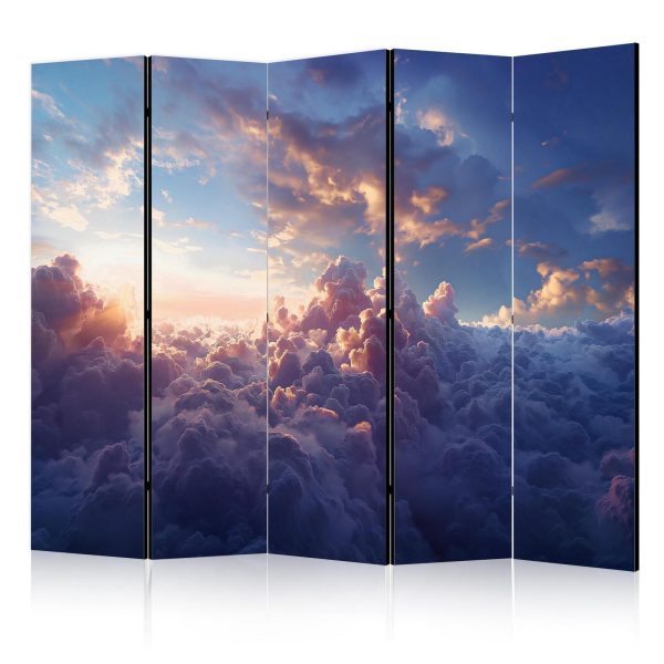 Room Divider - The Sun in Hiding: The Golden Face of the Sky Above a Cloudy Sea